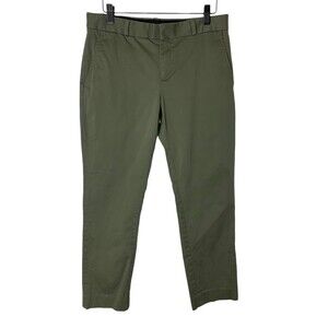 Banana Republic Ryan Chino Pants Women's Size 4 Slim Olive Green Straight Leg